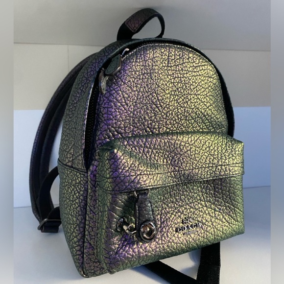 💜COACH MINI BACKPACK 💚 HOLOGRAPHIC OIL SLICK - Picture 4 of 16